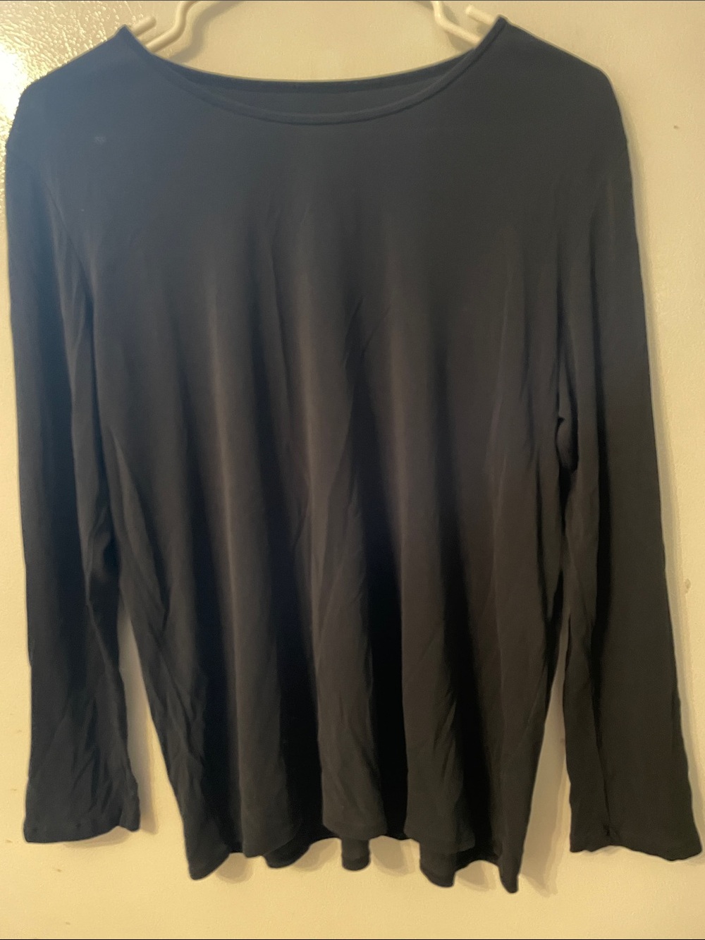 Eileen Fisher Women’s 100% Silk Black‎ Long Sleeve Blouse Everyday Staple Piece